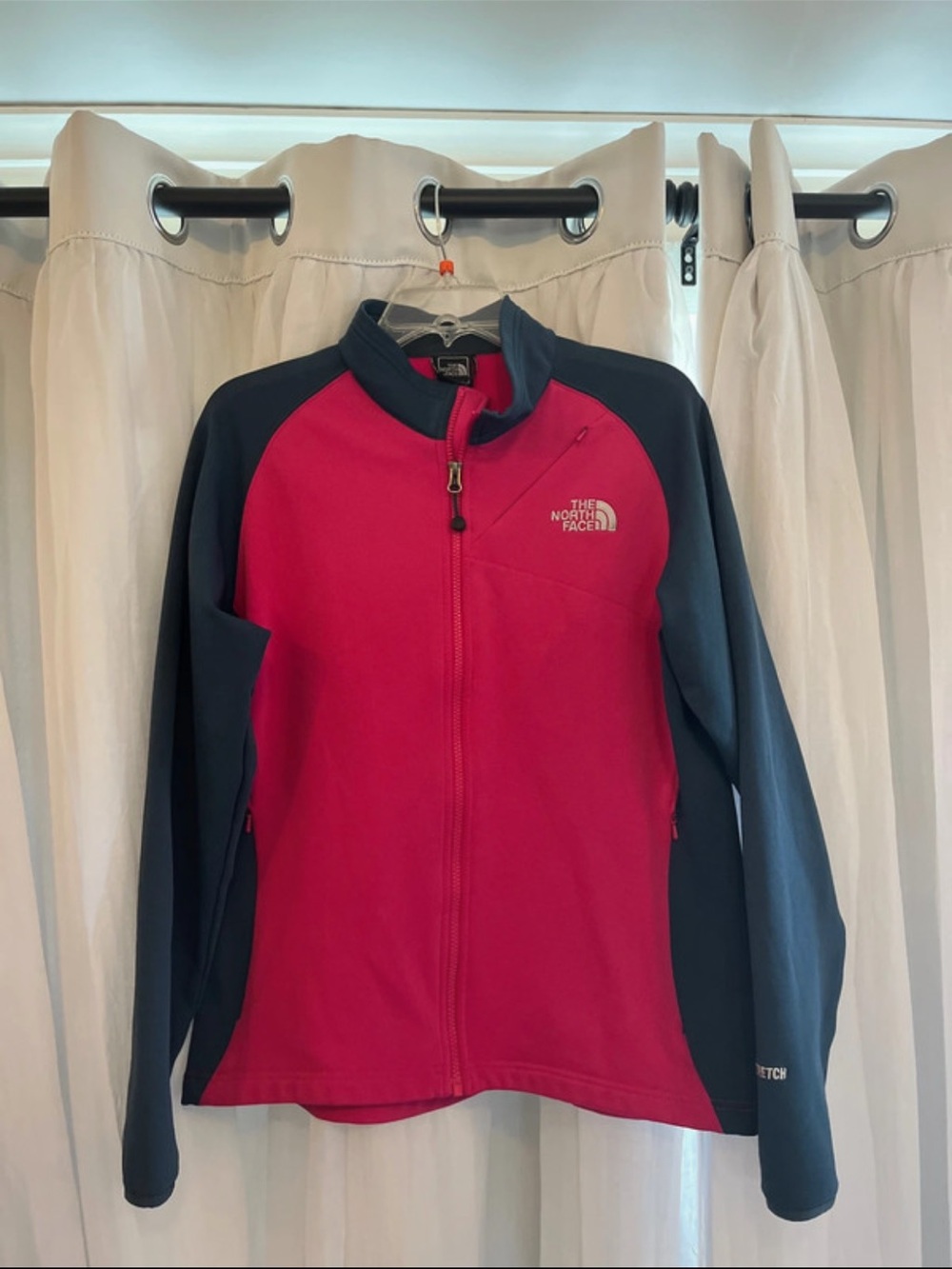 The North Face Women's Magenta and Navy Full-Zip Utility Jacket